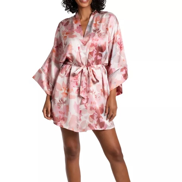 Midnight Bakery Women's Marion Floral Satin Robe - Size XS/S,, M/L - Picture 1 of 2
